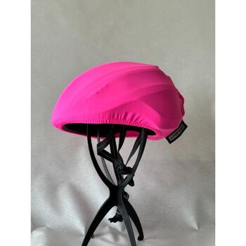 Couvre-casque de vélo - Rose Fluo 3