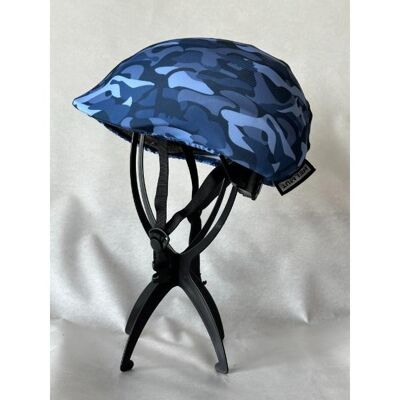 Couvre-casque de vélo - Camouflage dinosaure bleu