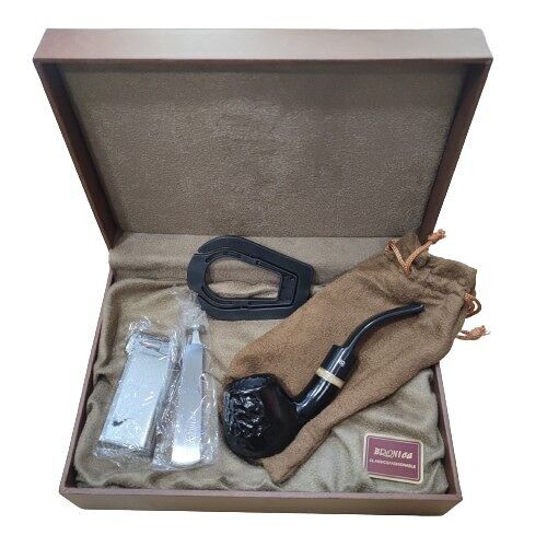 BRONICA Tobacco Pipe Set with Lighter and Cleaning Tool PGB41
