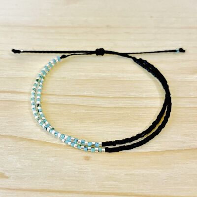 Bracelets ensemble Perle Miyuki Réglable en nylon, rocaille, bracelet fin