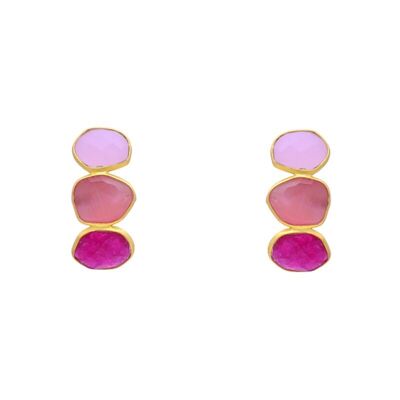 Pink Tube Earrings