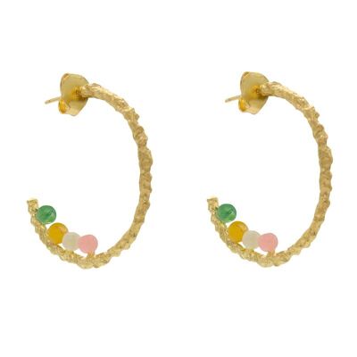 Multicolor Atoll hoop earrings