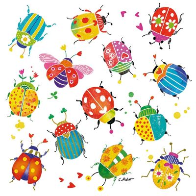 Serviette de fête Insecte 33x33