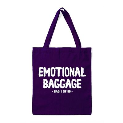 Tote bag Bagage émotionnel violet