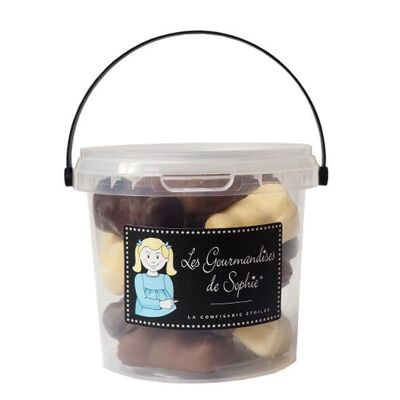 Chocolat - Seau Oursons guimauve 3 chocolats