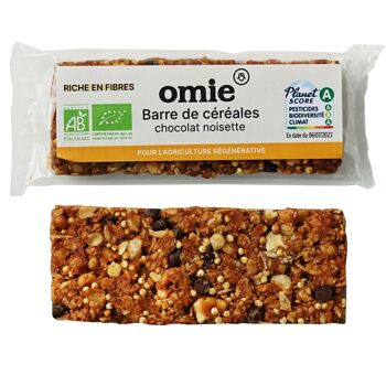 Barre de céréales chocolat noisette bio - avoine et millet français - 25 g 1