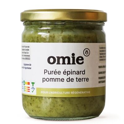 Purée épinard pomme de terre bio - épinards de Dordogne - 380 g