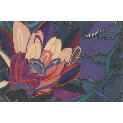 Wooden postcard - bnf Benedictus water lily