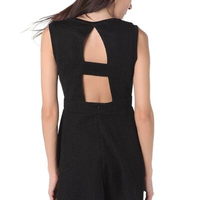 Black skater dress with cut-out back