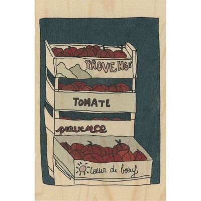 Wooden postcard - southern tomatoes