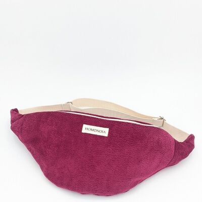 XL fanny pack in passion pink corduroy