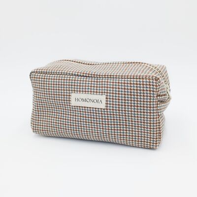 Houndstooth toiletry bag