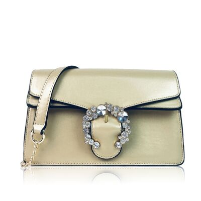 Elsie Jewel Clasp Evening Bag with Chain Strap