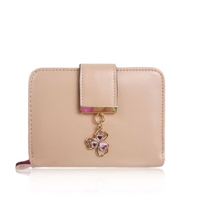 Monedero corto Lucky Charm - Rosa claro