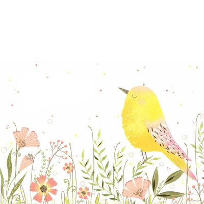 Bird yellow Napkin 33x33