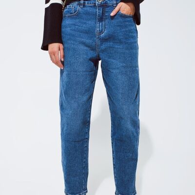 Jean boyfriend oversize bleu foncé