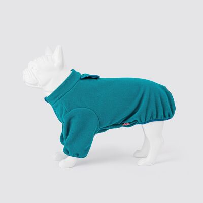 Outdoor Fleece Dog Jacket - Teal Green