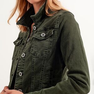 Veste camionneur slim en denim vert