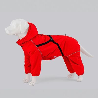Winter-Schneeanzug für Hunde – Rot