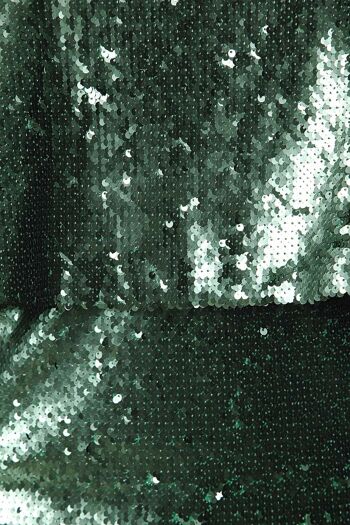 Mini-robe verte à sequins avec haut double épaisseur 4