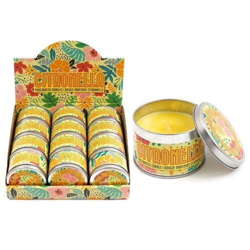 7.5cm Citronella Tin Candle