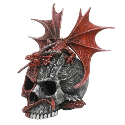 8.5in Serpent Infection Lidded Skull Ornament by Spiral Direct