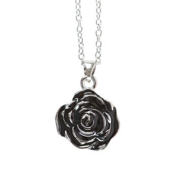 Collier pendentif rose 3