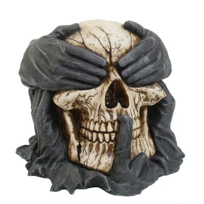 Voir Hear Speak No Evil Skull Ornement par Spiral Direct