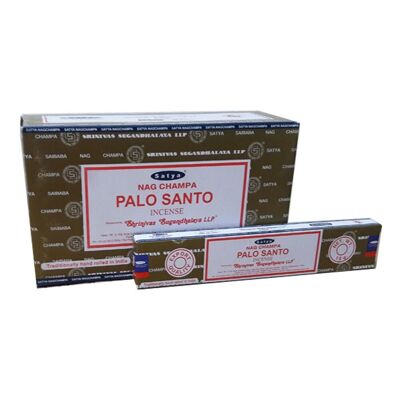 Lot de 12 paquets de bâtons d'encens Palo Santo par Satya