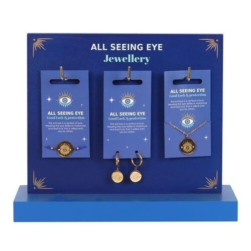 Set of 18 All Seeing Eye Jewellery Pieces on Display