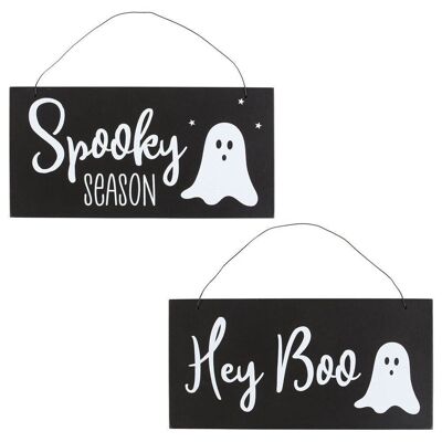 Set mit 2 „Hey Boo“-Schildern