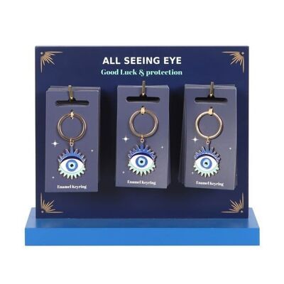 Ensemble de 24 porte-clés All Seeing Eye exposés