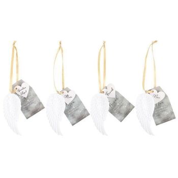 Ensemble de 24 décorations suspendues en forme d'ailes d'ange exposées 5