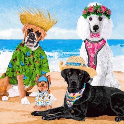 Dogs' Beach Party Napkin 33x33