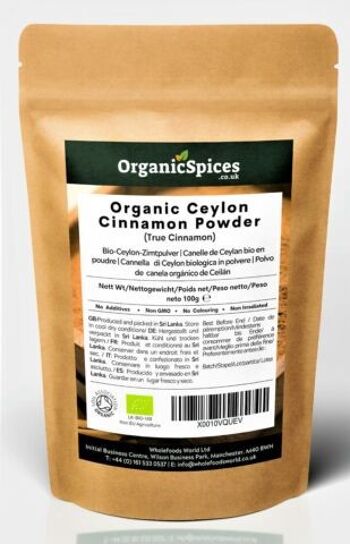 Poudre de cannelle de Ceylan biologique 1