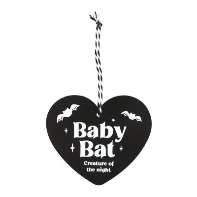 Signo de corazón colgante de murciélago bebé
