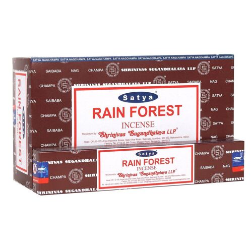 12 Packs of Rainforest Incense Sticks by Satya