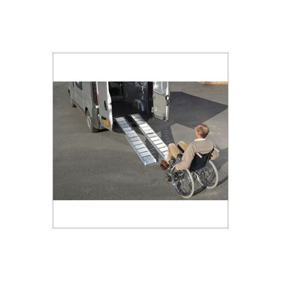 Smooth aluminum ramp supports 200kg - pair