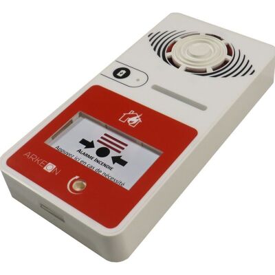 Type 4 battery-powered alarm, 5-year battery life, white color