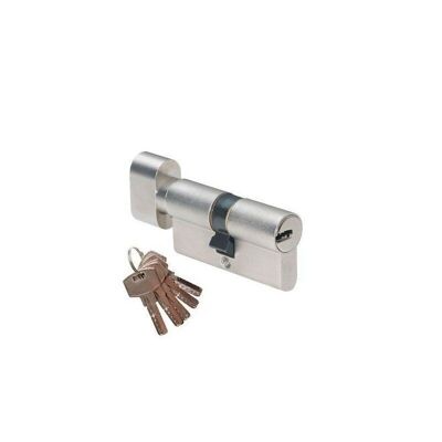 Safety cylinder with button 60mm