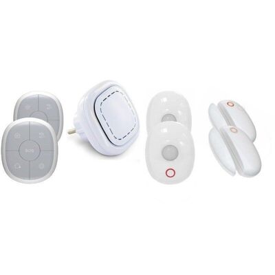 Kit de alarma doméstica inalámbrica conectada 3 en 1 - detección de presencia y apertura xl - lifebox smart