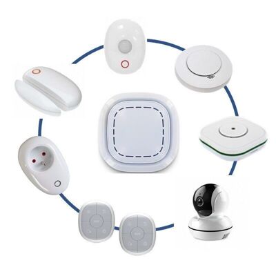 3 in 1 connected wireless home alarm kit - lifebox smart alarm, video and home security