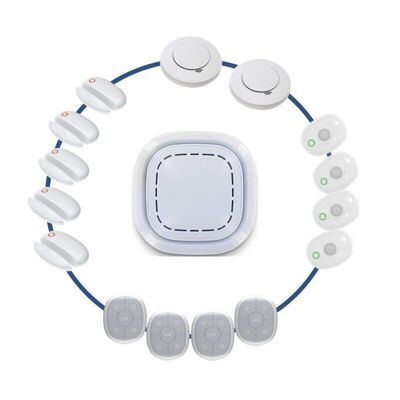 Kit de alarma doméstica inalámbrica conectada 3 en 1 - daaf home security - lifebox smart