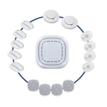 Kit alarme maison sans fil connecté 3 en 1 -  sécurité domestique daaf - lifebox smart