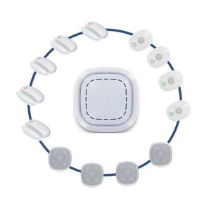 Kit alarme maison sans fil connecté 3 en 1 -  détection présence et ouverture xxl - lifebox smart