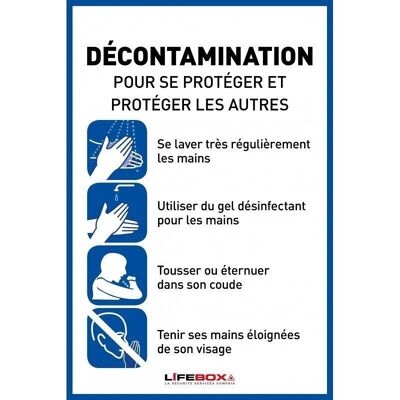 Panneau affichage pour la protection du covid 19