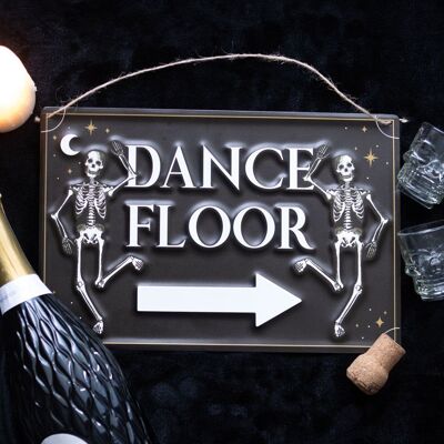 Dance Floor Hanging Metal Sign