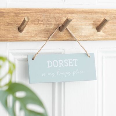 Dorset est mon panneau suspendu Happy Place