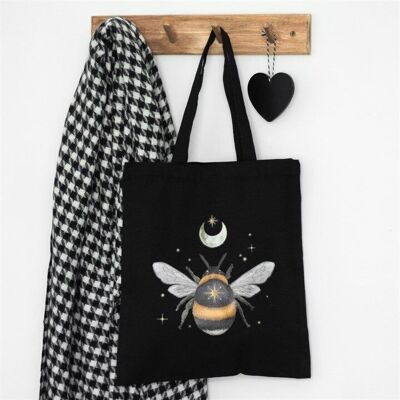 Einkaufstasche aus Polycotton mit Waldbienenmotiv
