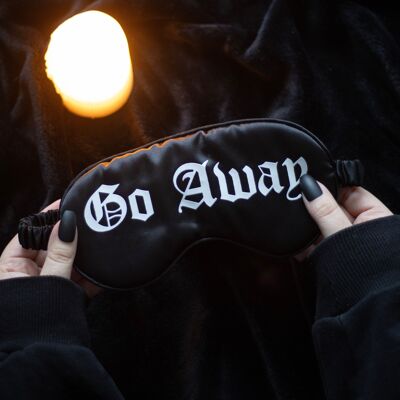 Go Away Gothic Satin-Schlafmaske